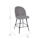 Flash Furniture 2PK 26" Gray Faux Linen Armless Counter Stool AY-1026H-26-GYFAB-GG - alternate 3